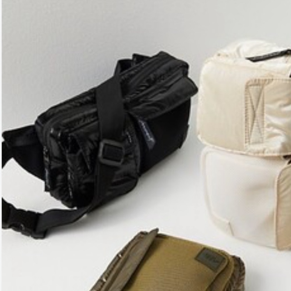 Free People Courtside Cargo Sling Bag in Black NEW